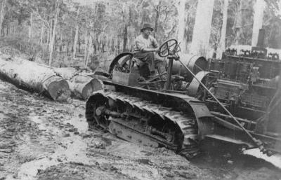 North Carlotta - Hauling logs. Driver unknown. 