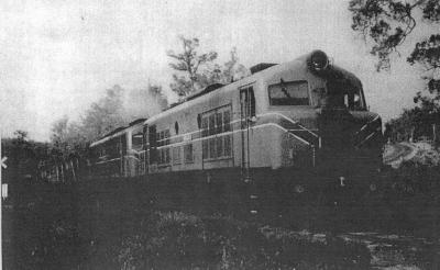 Last train to leave Nannup XA1415 & VB1018 23/5/1984