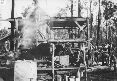 Hauler at a Nannup bush camp, Barlee Brook.
