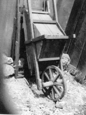 Old time wheelbarrow - Men's timbermill camp