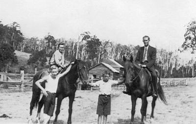 P & C Association meeting shed East Nannup - E Summerville (Teacher) on horse