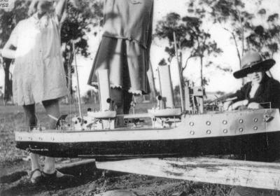 The Engineer of the Nannup Timber Mill, Claude Bristow, built a boat.