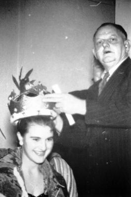 Stan Ford Crowning Mary Tomas "Apple Queen"