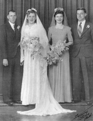 Doug & Mary Stewart & Bob & Allen Roberts 3/8/1946