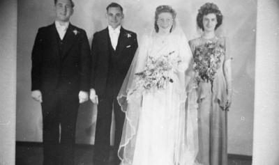 Vic & Di Moore 16/8/1947 (Best Man Dave Blythe - Bridemaid Rhonda Wilson)