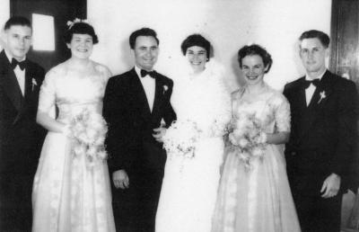 Wedding of Charles Sexton & Lynette Howard, Cory Milewaters, (?) Enid Cole & Ron Crouch