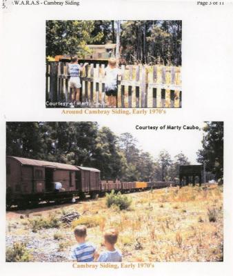 Around Cambray Siding early 1970's