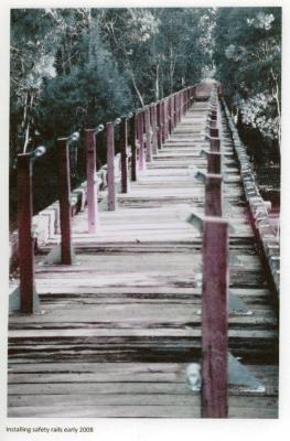 Installing safety rails on Bridge #8 in early 2008
