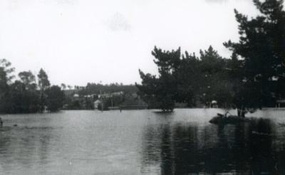 Taken from front of Rowe's Garage, behind the Town Hall