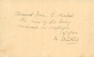 Letters & Accounts of Harbeck Family Nannup