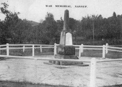 War Memorial Nannup. Second photo taken December 2019.