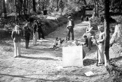 Nannup Rifle Club 1941 Alan Pearson by tree Rt. Foreground