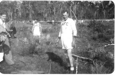 Men in Football Uniform - Darcy Row, Fred Stallard & Harry Brown