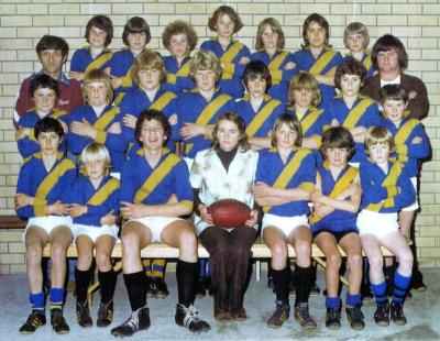 Busselton Junior Football Association. Nannup Under 14  Football Team Runners Up 1979.