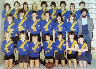 Busselton Junior Football Association Nannup under 14 Football Team. Runners up under 14 1977