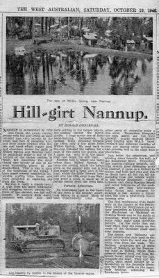 Dam at Willow Springs (Newspaper October 1946)