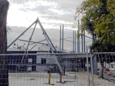 Nannup Clock Tower building under construction 1/07/2018