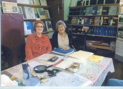 Mrs Elizabeth and Mrs Glenise Russel. In the Nannup Historical Society Building. April 2016