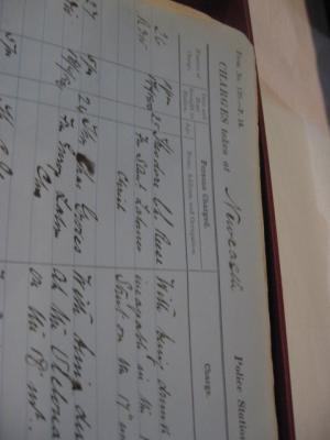 NEWCASTLE POLICE STATION; CHARGE BOOK