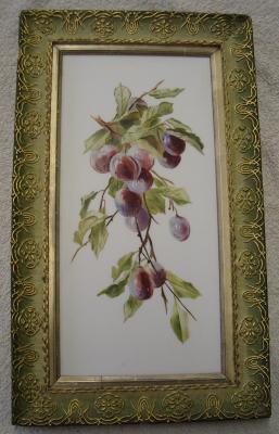 PAINTING, PLUMS ON A BRANCH