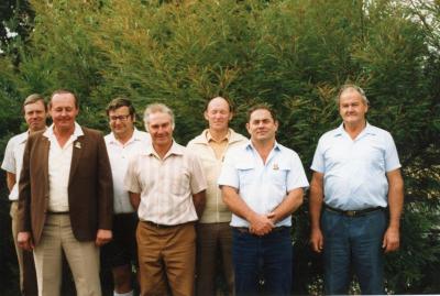 Shire Councilors: John Brockman, David Dunnet, Dave Boulter, Mario Camarri, Graham Happ, Tony Mcrae, Harold Chalwell.