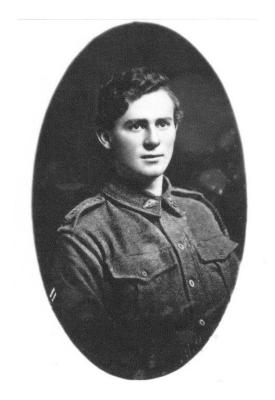 Mervyn Charles Kidd in WW1 Army uniform