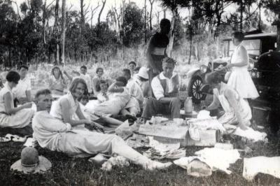 A tennis party in Nannup in 1928