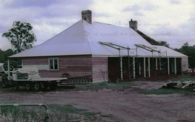 Retoration work on Biddellia homestead December 2015 (Heritage Listed)