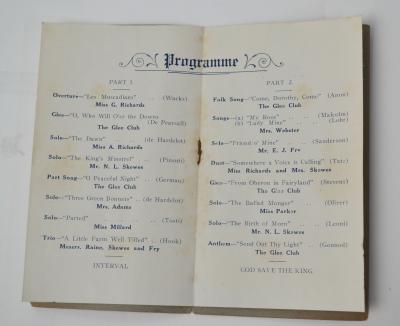CONCERT PROGRAMME - ARMADALE-KELMSCOTT DISTRICT GLEE CLUB 1921