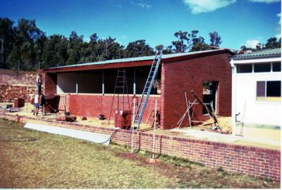 School under construction - Library