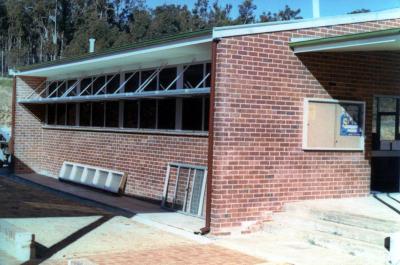 School under construction - Library
