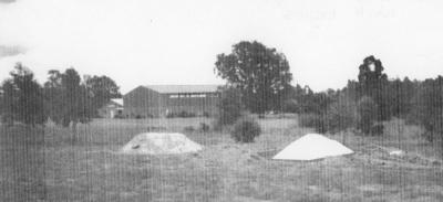 Nannup playground, 1990. Work begins.