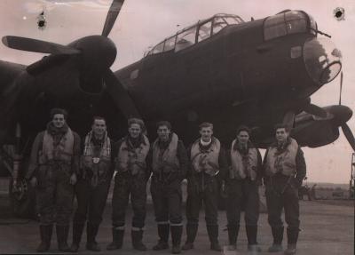 HARRY LUDEMANN AND SIX CREW OF LANCASTER BOMBER