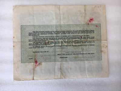 War Savings certificate