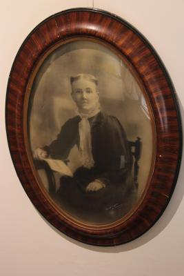 Oval framed picture of Sarah Anne Gibbs