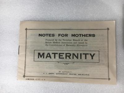 Notes for Mother's booklet