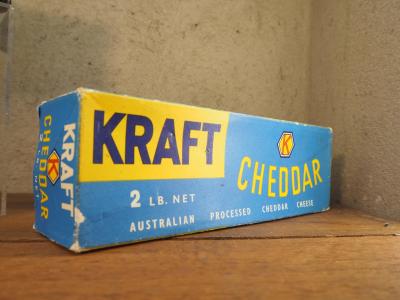 Kraft Cheddar Cheese Box and lid