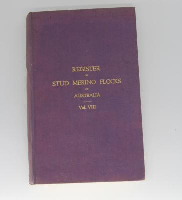 Book - Register of Stud Merino Flocks Australia Vol VIII