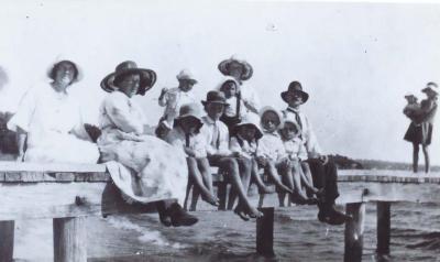 SHAW FAMILY AND FRIENDS ON JETTY