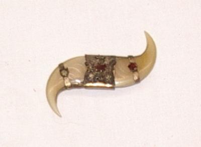 BROOCH; 'S' SHAPED, IVORY