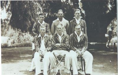 Black and White photograph Muresk Tennis Team