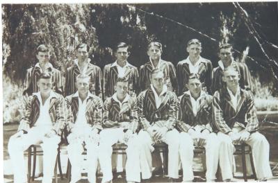 Black and White photograph Muresk Cricket Team