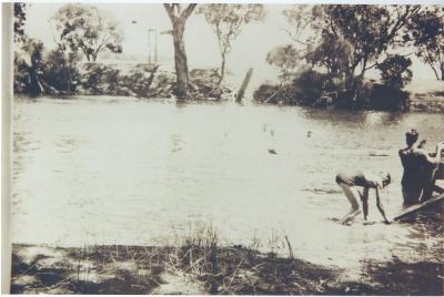 Black and White photograph Muresk Swimming Hole