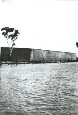 Black and White photograph Kellerberrin Flood.  Leake Street and Railway Yard