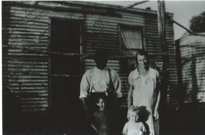 Black and White photograph Gunn family Mt Caroline