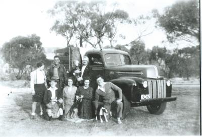 Black and White photograph Kellerberrin Forsyth Family Don, Mavis and Friends