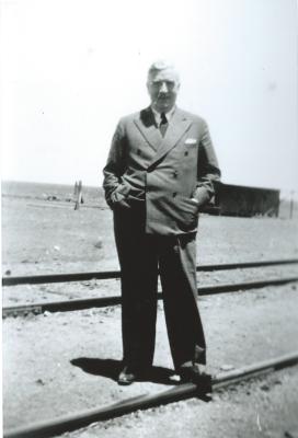 Black and White photograph WWII Nullabor Plain Prime Minister - Sir Robert Menzies