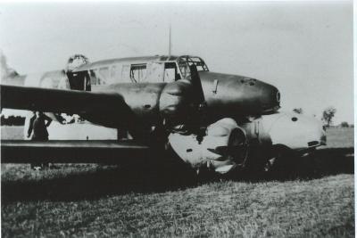 Black and White photograph Middleburg Island.  Landing Accident All survived  WWII