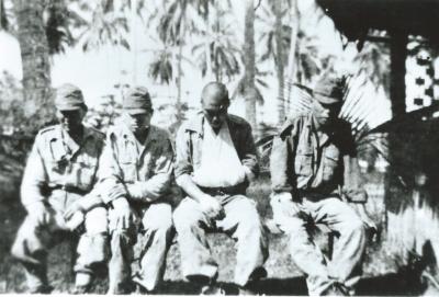 Black and White photograph Middleburg Island 4 Japanese prisoners