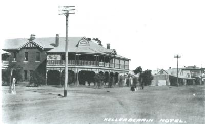 Black and white photograph.  Kellerberrin  Hotel